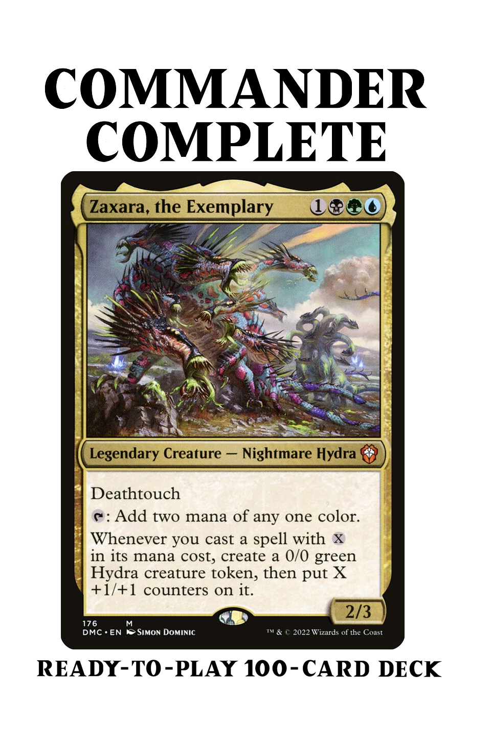 Zaxara, the Exemplary Hydra Tribal X-Spells Magic MTG Commander