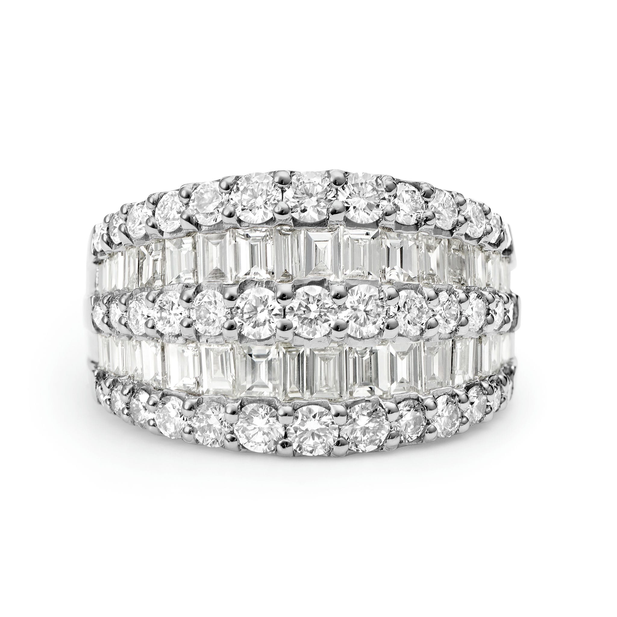 ダイヤモンド 計2.00ct Pt950 リング バケット＆ラウンド ボリューム