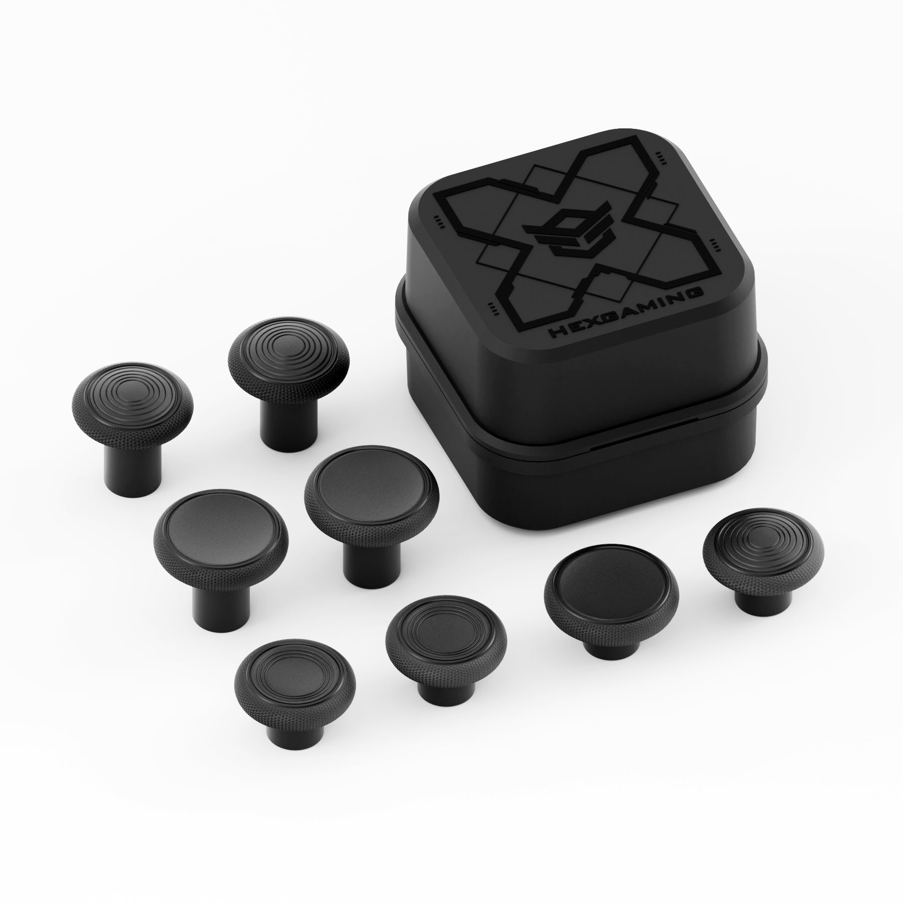HEXGAMING Replacement Thumbsticks 2 Height Domed & Concave Grips