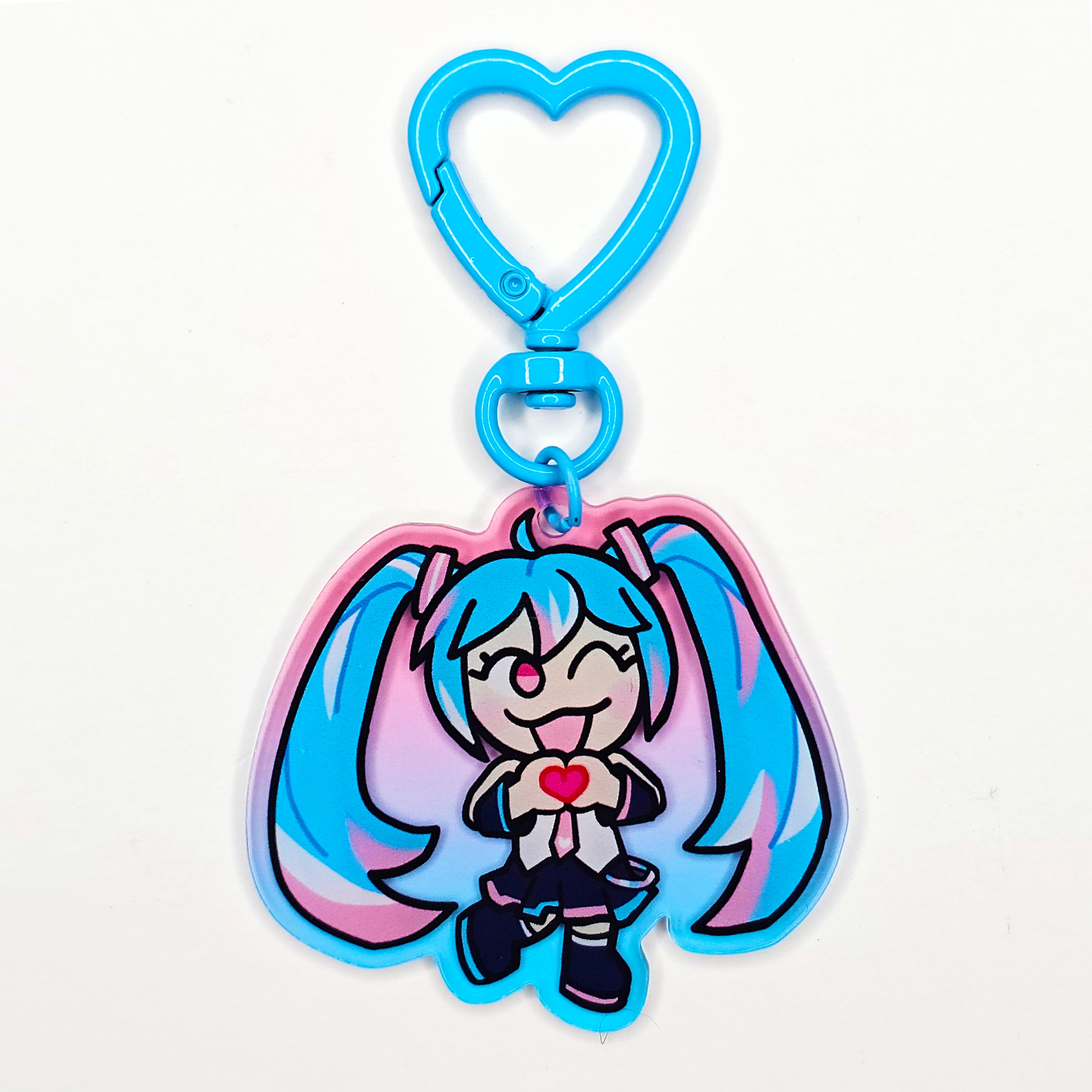 Trans Miku Keychain – LeafJellyArts