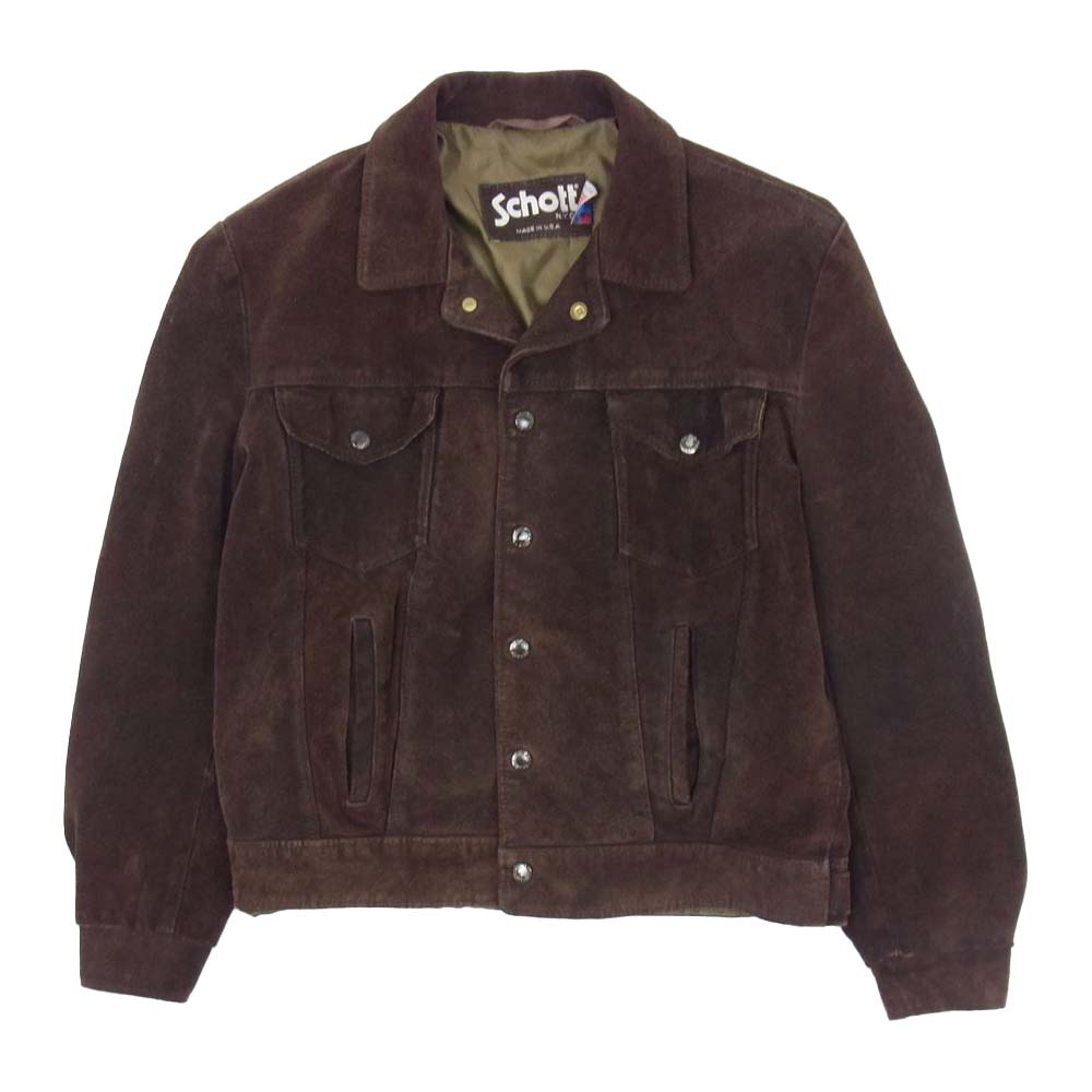 schott ショット USA製 スエード トラッカー ジャケット 42【中古