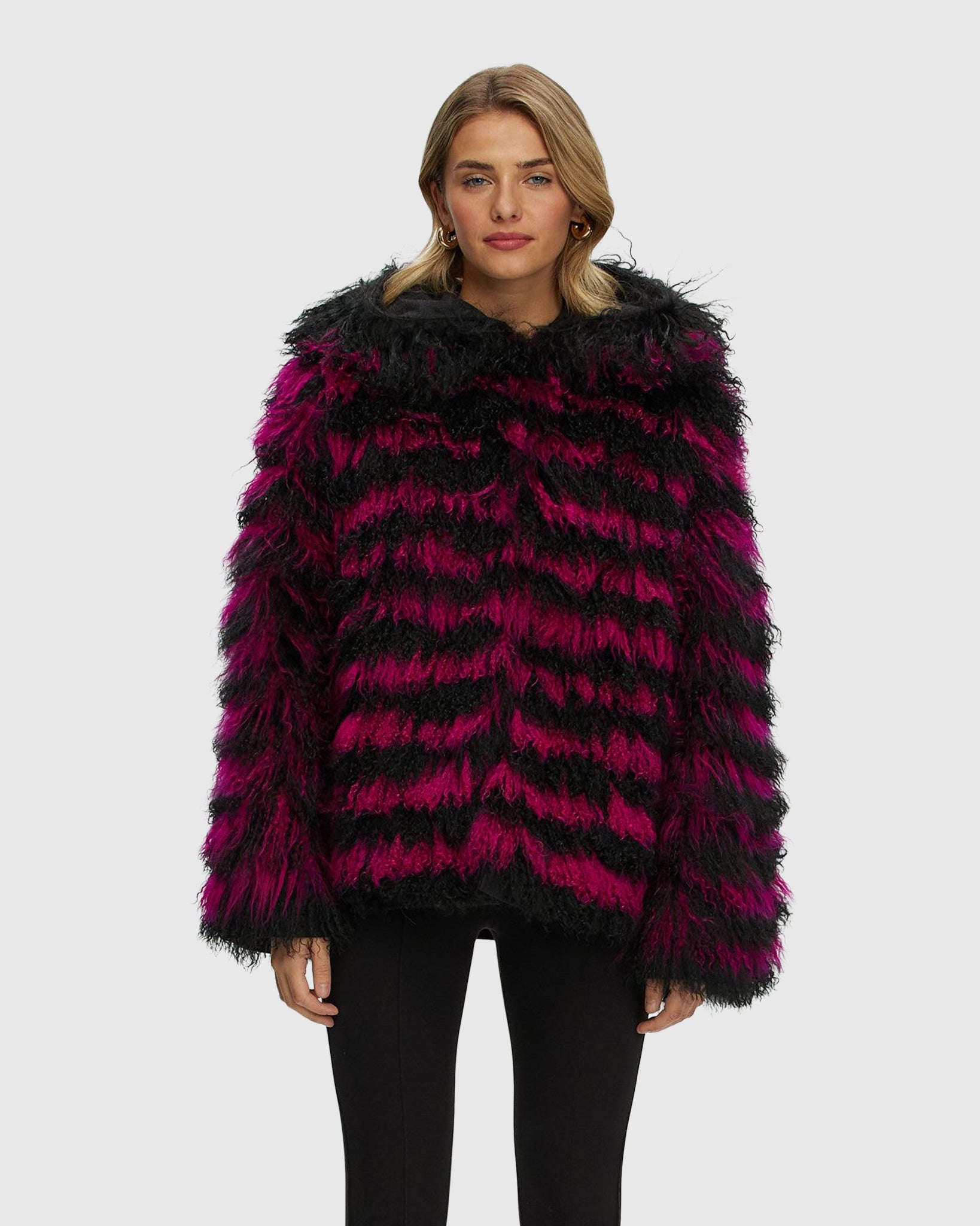 Mongolian (Tg) Shearling Lamb Jacket Reversible To Loro Piana Cashmere