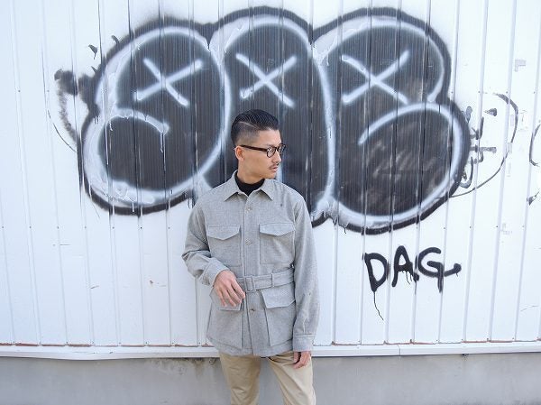 AURALEE】 SUPER SOFT FLANNEL SAFARI SHIRT。 | CLARK Mens BLOG
