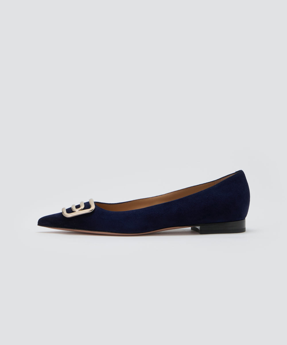 PELLICO デュエ アネッリ スウェード パンプス 1.0cm NAVY パンプス