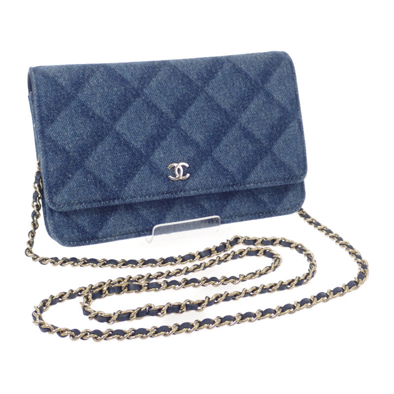 シャネル CHANEL クラシックチェーンウォレット AP0250 長財布 デニム