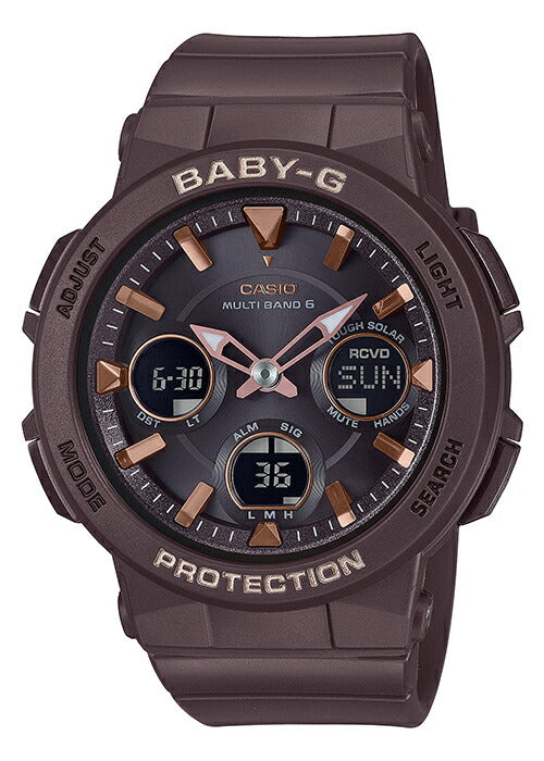 BABY-G BGA-2510-5AJF レディース 電波 ソーラー アナデジ ブラウン