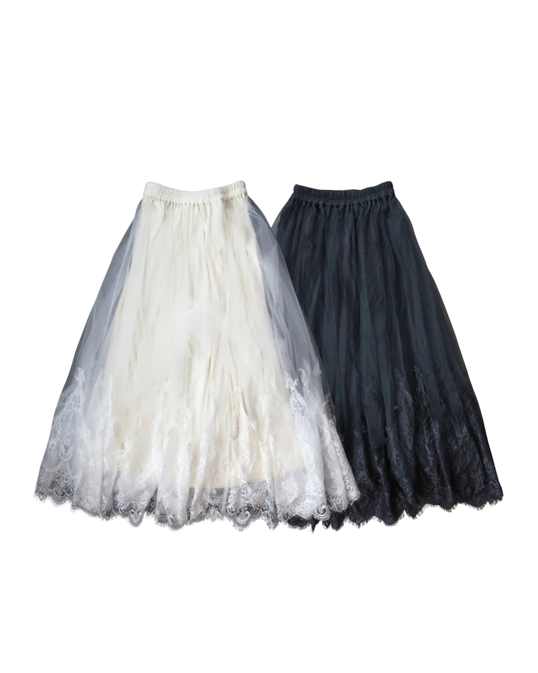 予約販売2月中旬〜下旬】Clara Tulle Lace Long Skirt – Treat Ürself