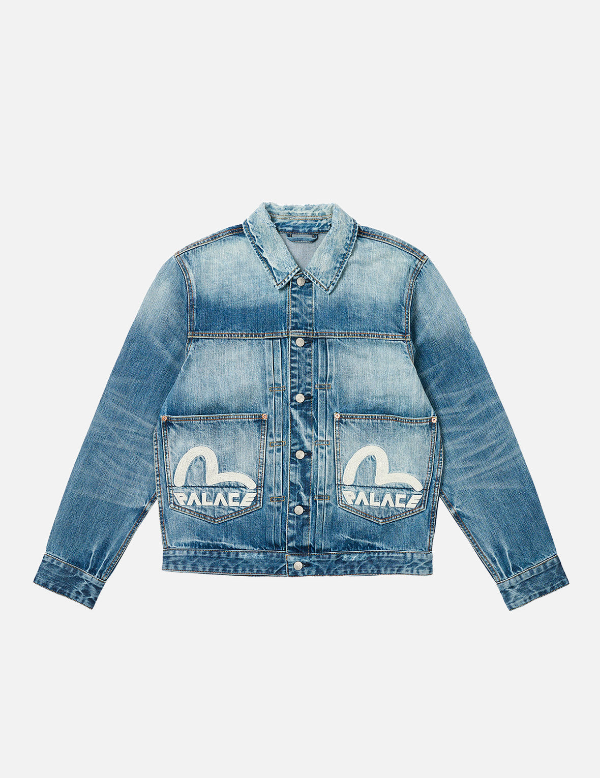 PALACE EVISU ロゴ刺繍とダイスダイコックプリント レギュラーフィット