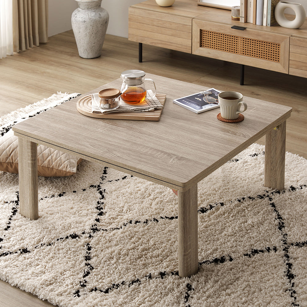 折りたたみ式 こたつテーブル 単品 正方形(約75×75cm)/通年使用できる