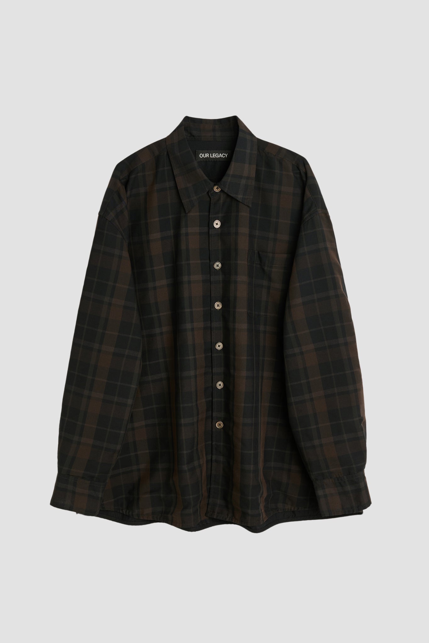 BORROWED SHIRT Black Sheer Shadow Check – RESERVOIR STORE