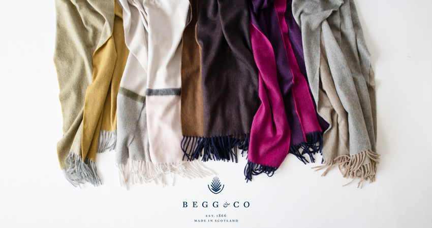 BEGG&CO マフラー・ストール受注会 今年はしっとり吸い付く上質な