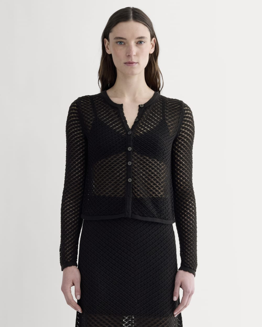 The Lace Knit Cardigan | Black – Everlane