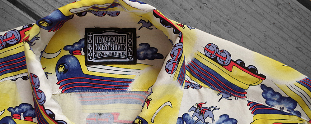 FLYING FUTURE TRAIN ALOHA SHIRTS｜HEADGOONIE