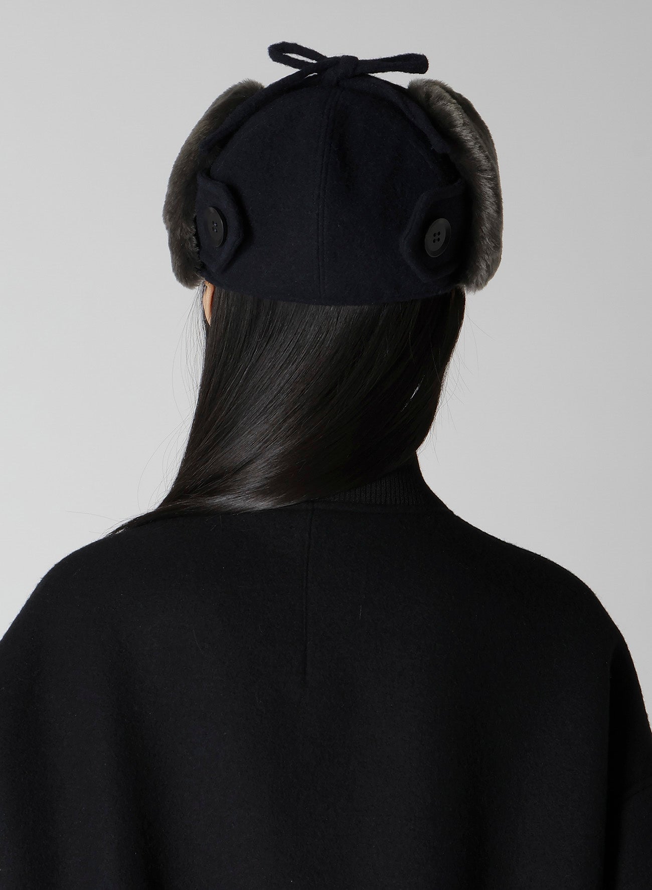 FLEECE CAP WITH FUR EARMUFF – THE SHOP YOHJI YAMAMOTO