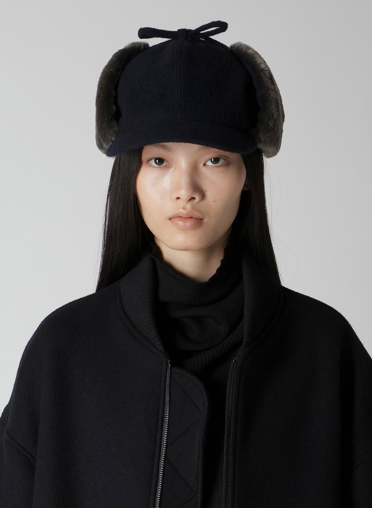 FLEECE CAP WITH FUR EARMUFF – THE SHOP YOHJI YAMAMOTO