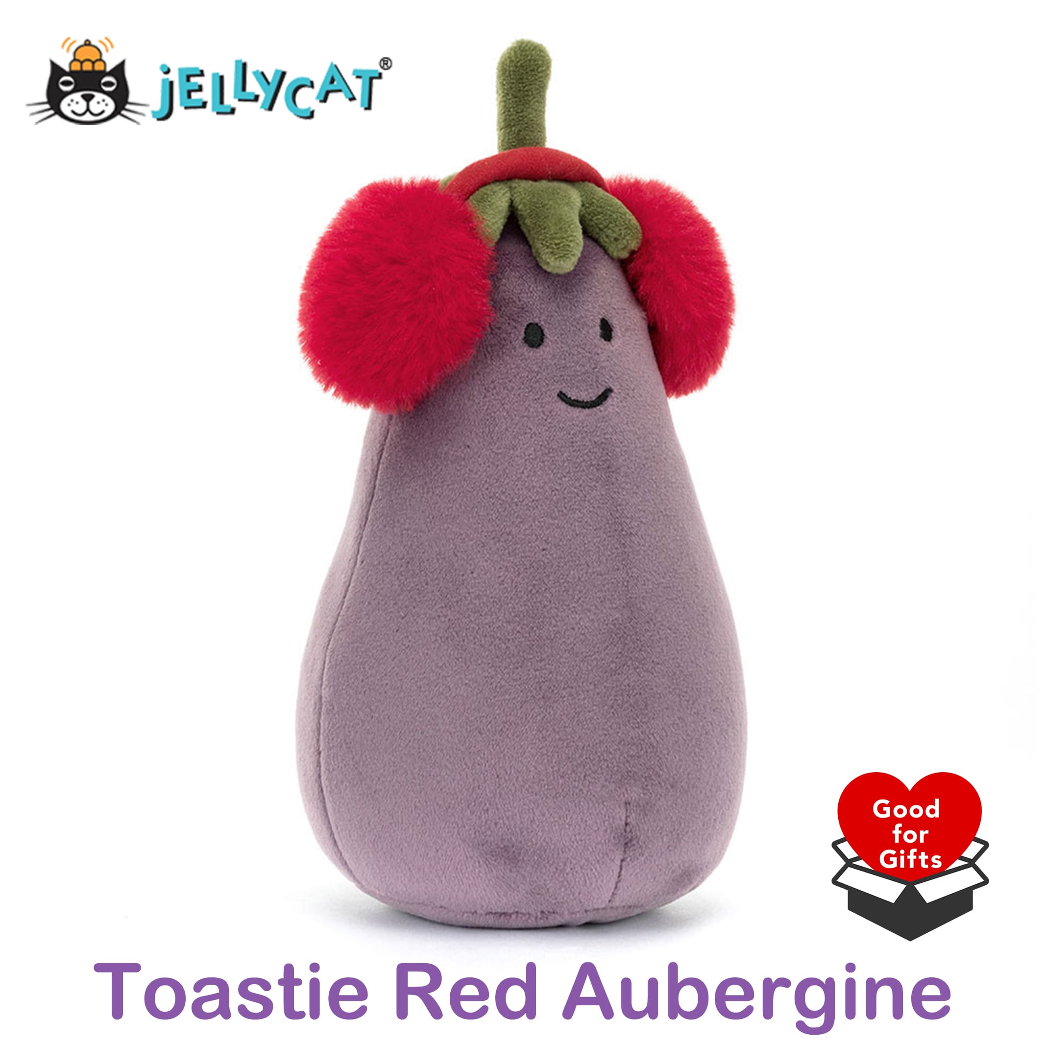 楽天市場】jellycat ジェリーキャット なす ナス 16cm イヤーマフつき