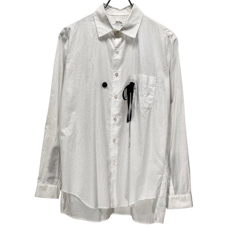 楽天市場】ensou. Ribbon shirt コットンブロードリボンシャツ