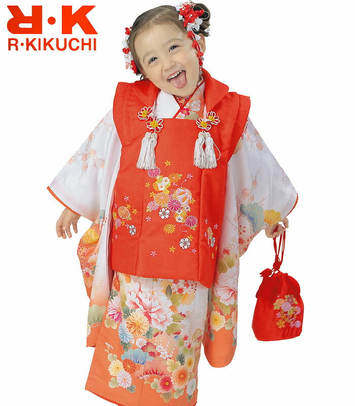 楽天市場】七五三 753 着物 3歳 女の子 被布セット RK リョウコキクチ
