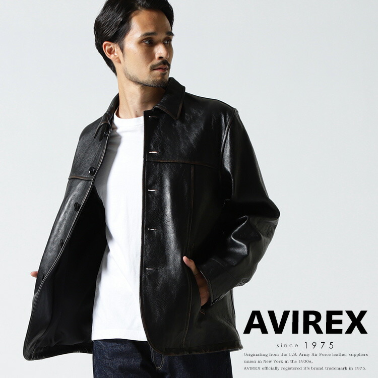 楽天市場】AVIREX 公式通販｜COWHIDE CARCOAT VINTAGE FINISH