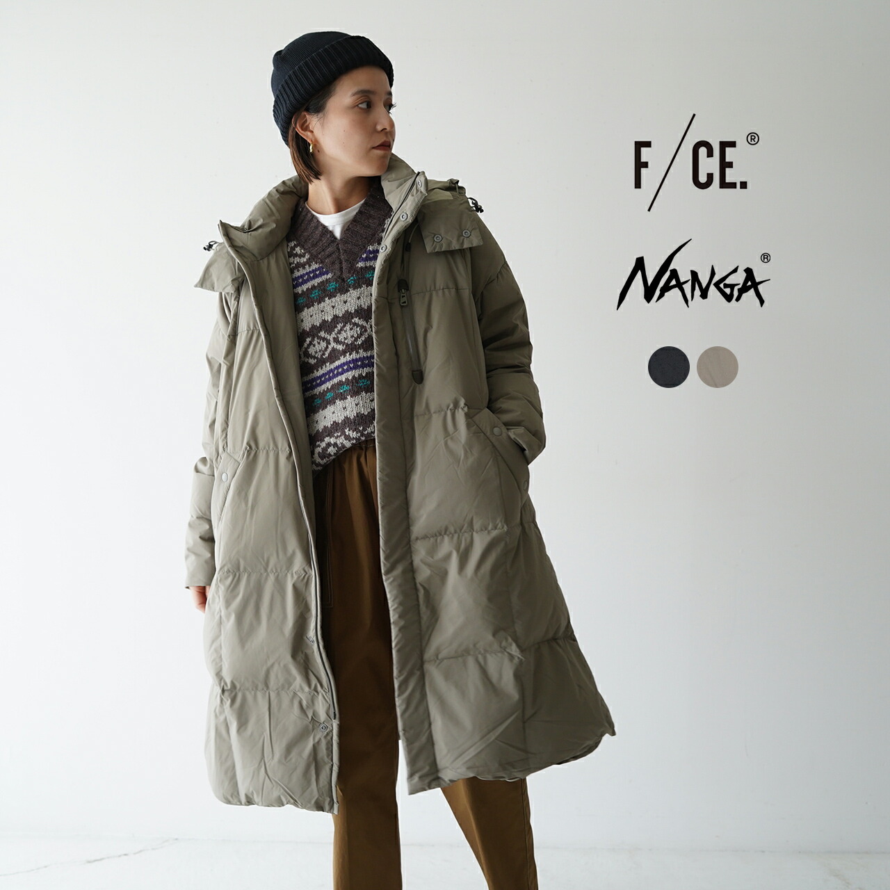 楽天市場】エフシーイー×ナンガ F/CE.×NANGA ロング ダウン フーディー