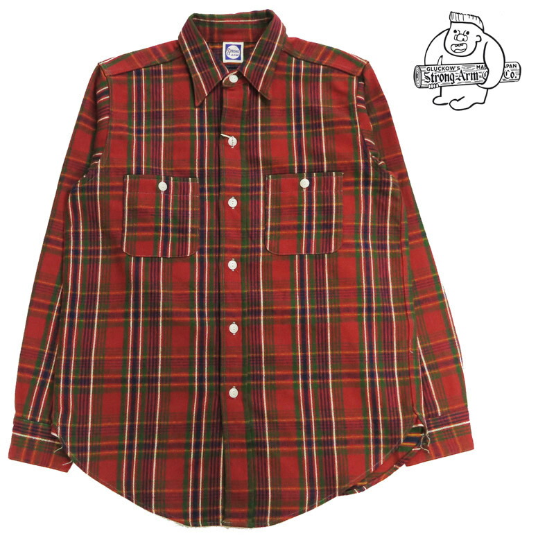 楽天市場】John Gluckow ジョングラッコー 長袖 フランネルシャツ 40's