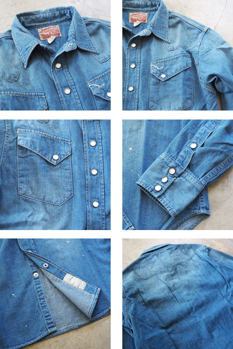 楽天市場】SUGAR CANE シュガーケーン デニムシャツ BLUE DENIM