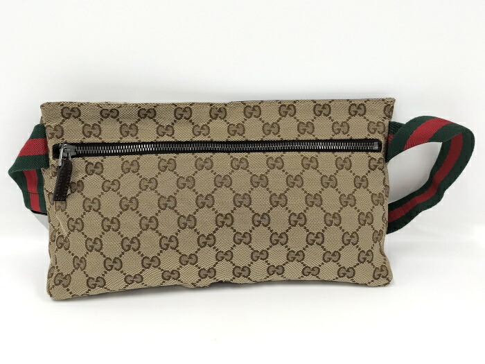 楽天市場】【中古】GUCCI ボディバッグ GGキャンバス シェリーライン