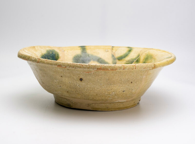 457『黄瀬戸 菊皿』/骨董品 古美術 古玩 アンティーク