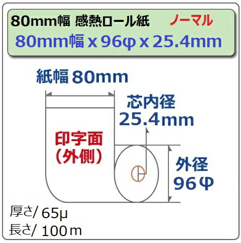 楽天市場】東芝テック製 キッチンプリンタ用 20巻 80R-96TR-ZC-20 (KCP