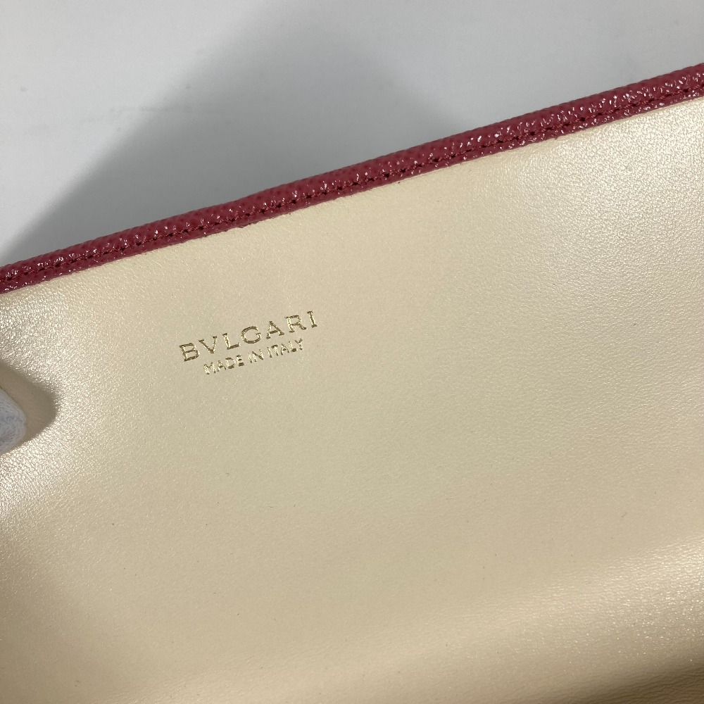Q2695 美品 ブルガリ BB ロゴクリップ レザー 二つ折長財布 Q2695 美品