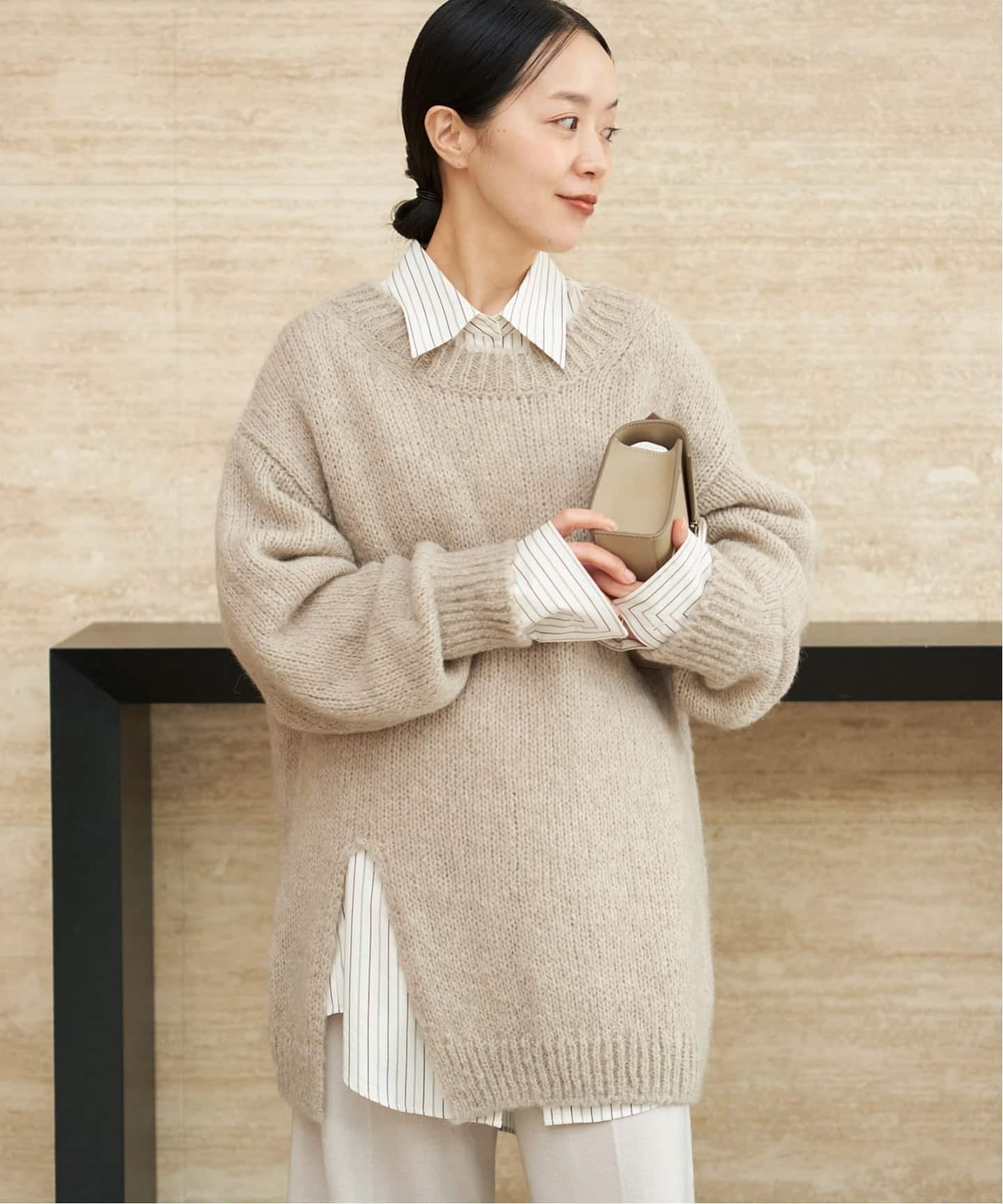 plage｜Alpaca mix slit ニット | Rakuten Fashion(楽天ファッション