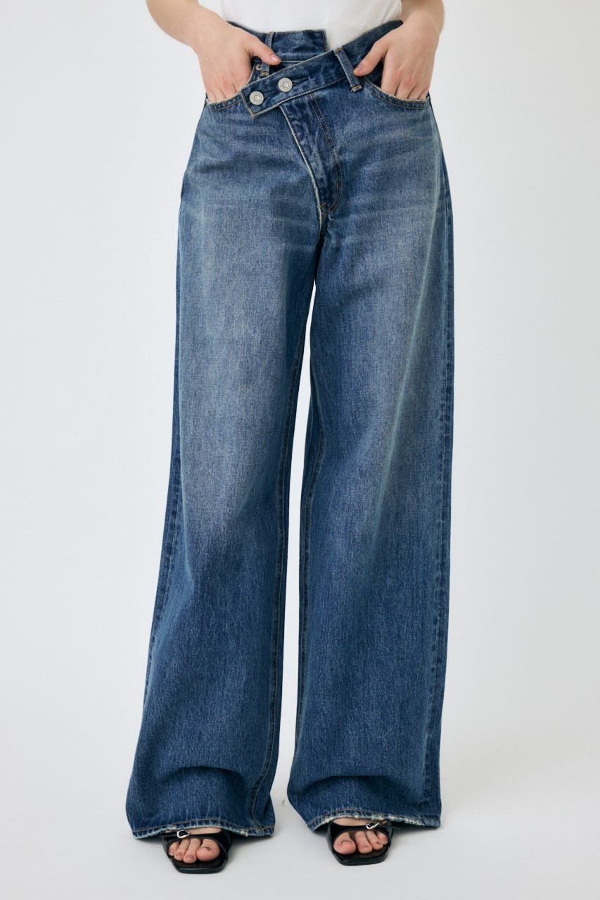 moussy｜CROSS WAIST WIDE STRAIGHT | Rakuten Fashion(楽天