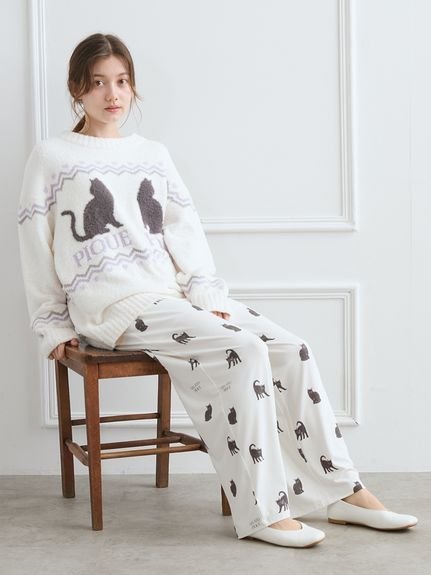 gelato pique｜【HALLOWEEN】CATジャガードプルオーバー | Rakuten