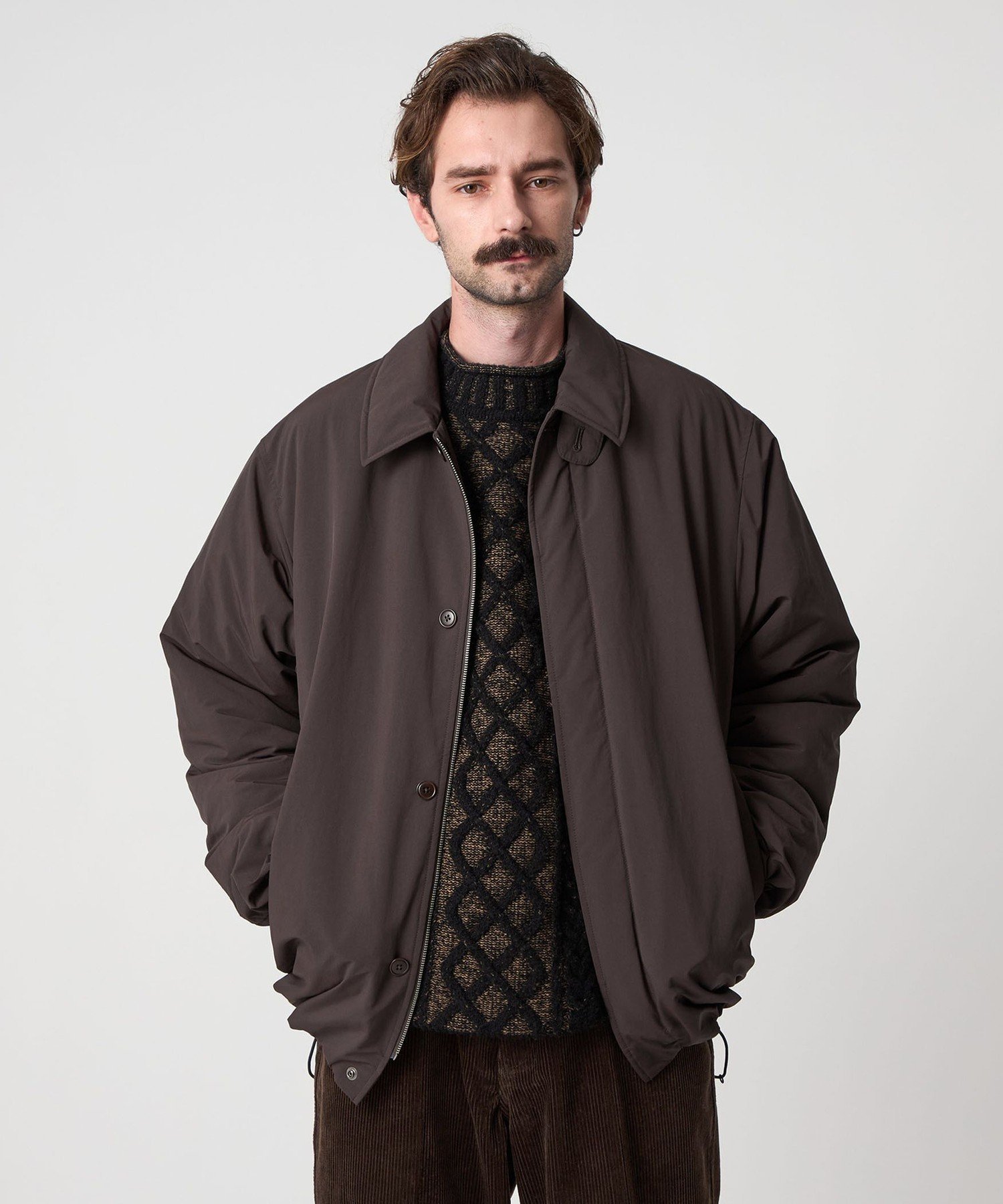 Steven Alan ダルマ バルカラー ジャケット ブラウン M BEAUTY&YOUTH UNITED ARROWS｜<Steven Alan> ダルマ バルカラー