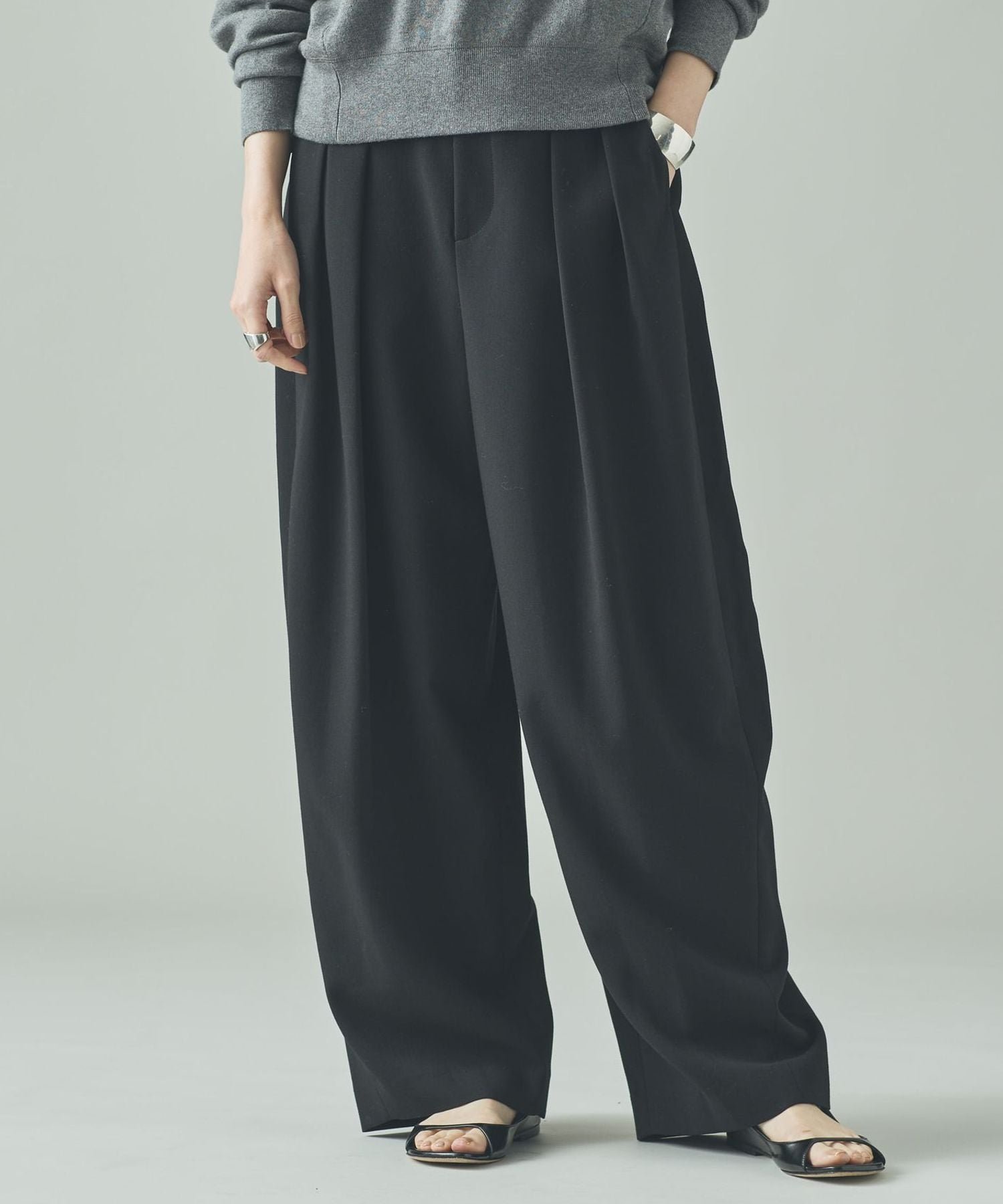 Curensology｜ダブルクロスツータックパンツ | Rakuten Fashion(楽天