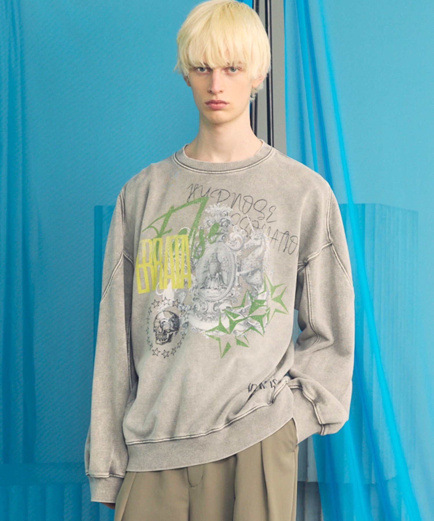 MAISON SPECIAL｜「STAR」Prime-Over Crew Neck Sweatshirt | Rakuten