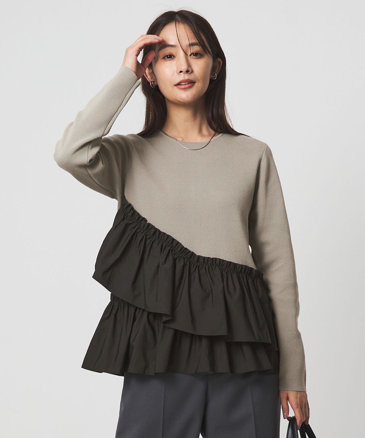 UNITED ARROWS green label relaxing｜タフタ ドッキング ペプラム