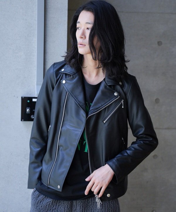 MEN'S BIGI｜SHEEP LEATHER/シープレザー ダブルライダースジャケット