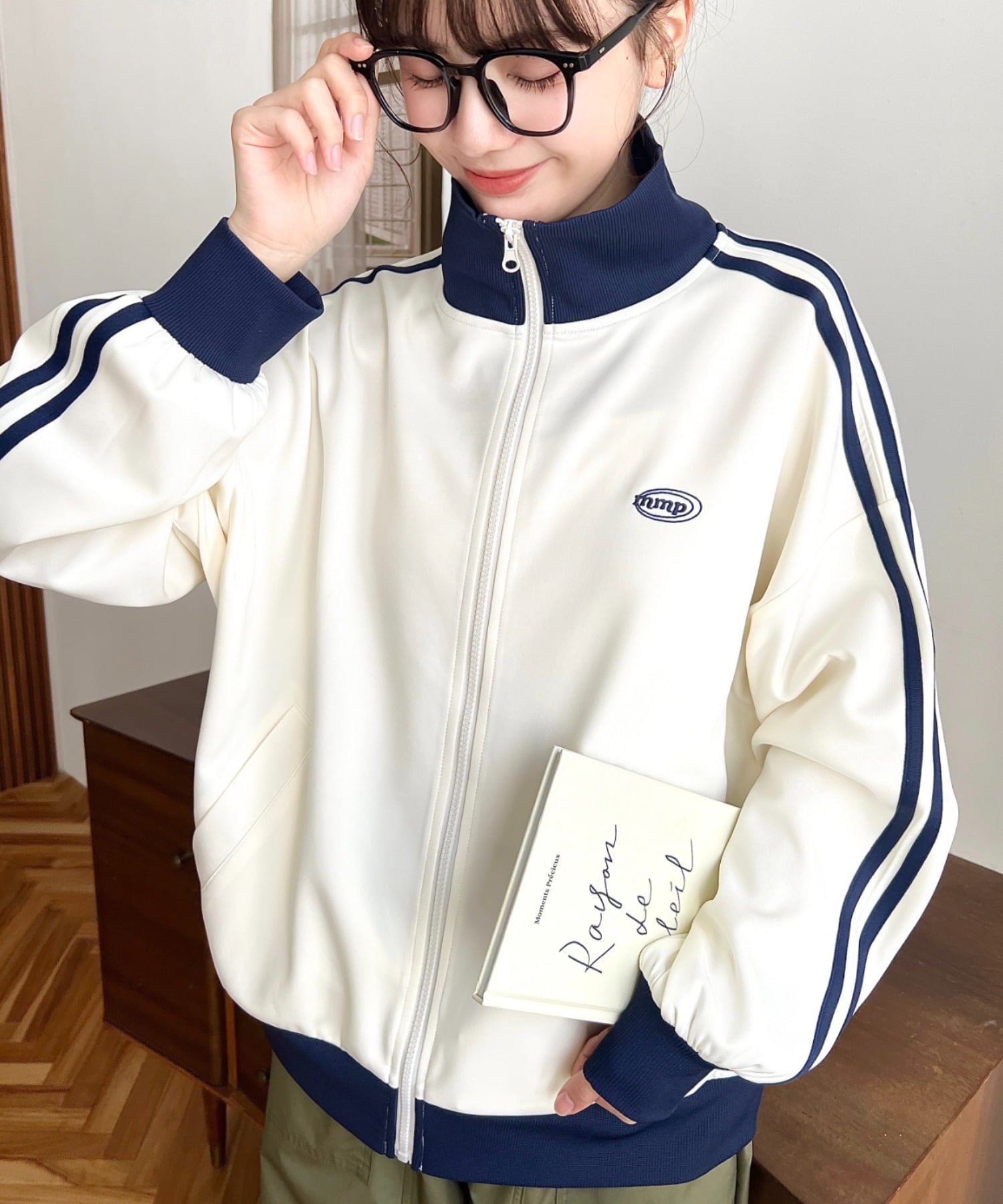 moment+｜ロゴ刺繍トラックジャケット | Rakuten Fashion(楽天