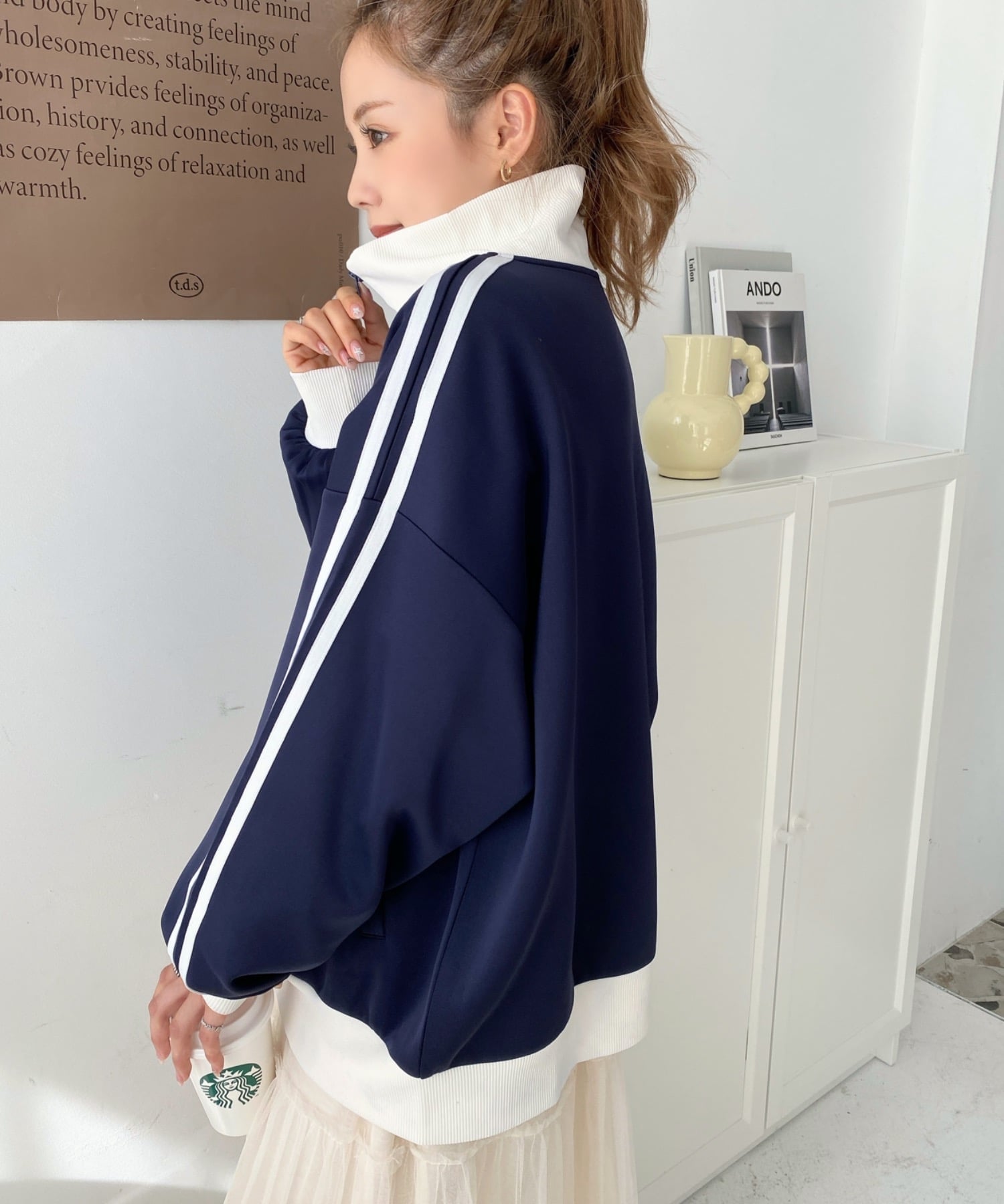 moment+｜ロゴ刺繍トラックジャケット | Rakuten Fashion(楽天