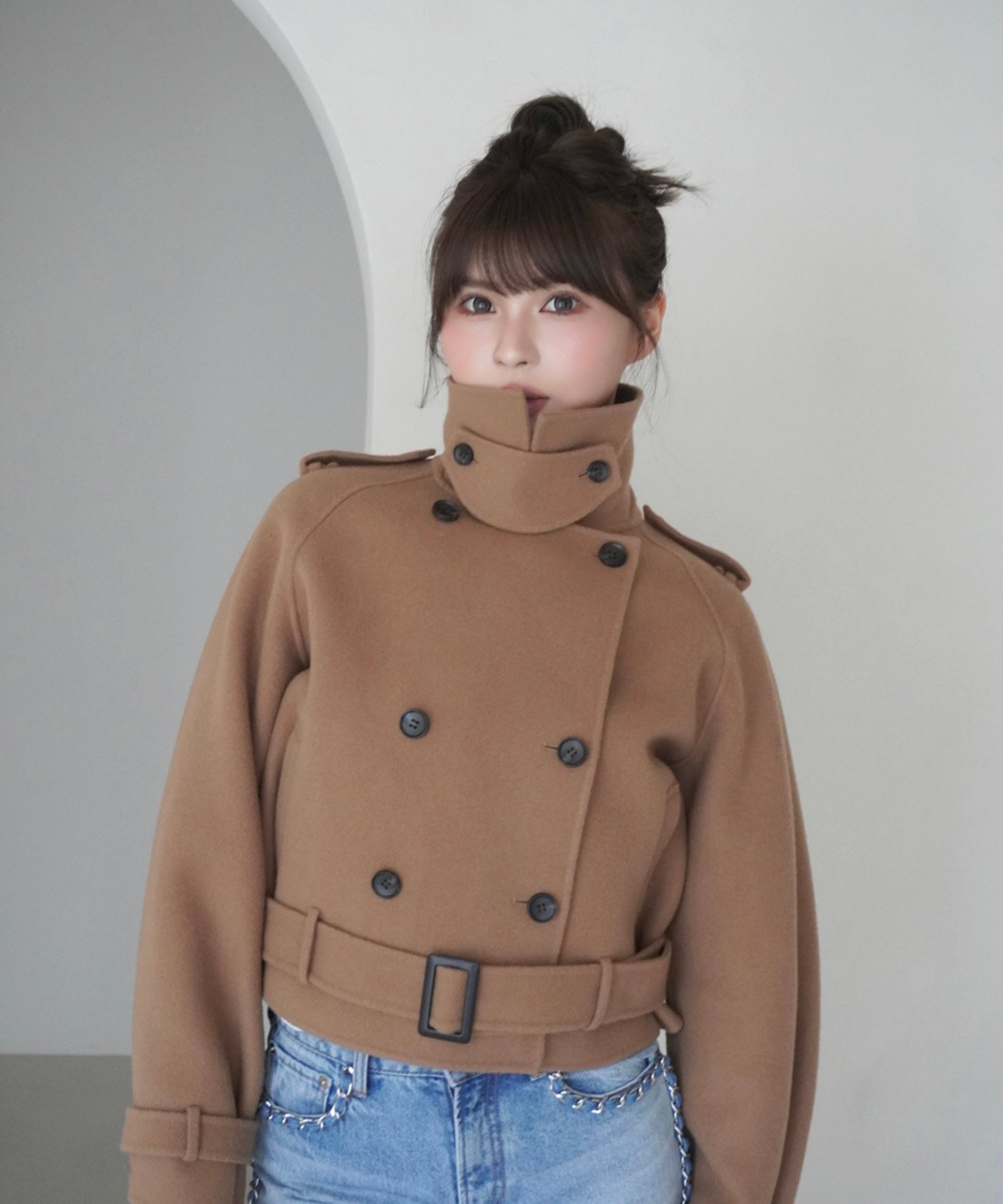 EIMY ISTOIRE｜ウールショートトレンチコート | Rakuten Fashion(楽天