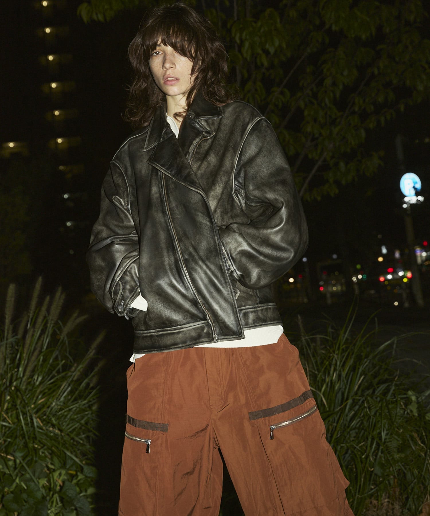 MAISON SPECIAL｜Sheep Leather Tailored Double Rider Jacket
