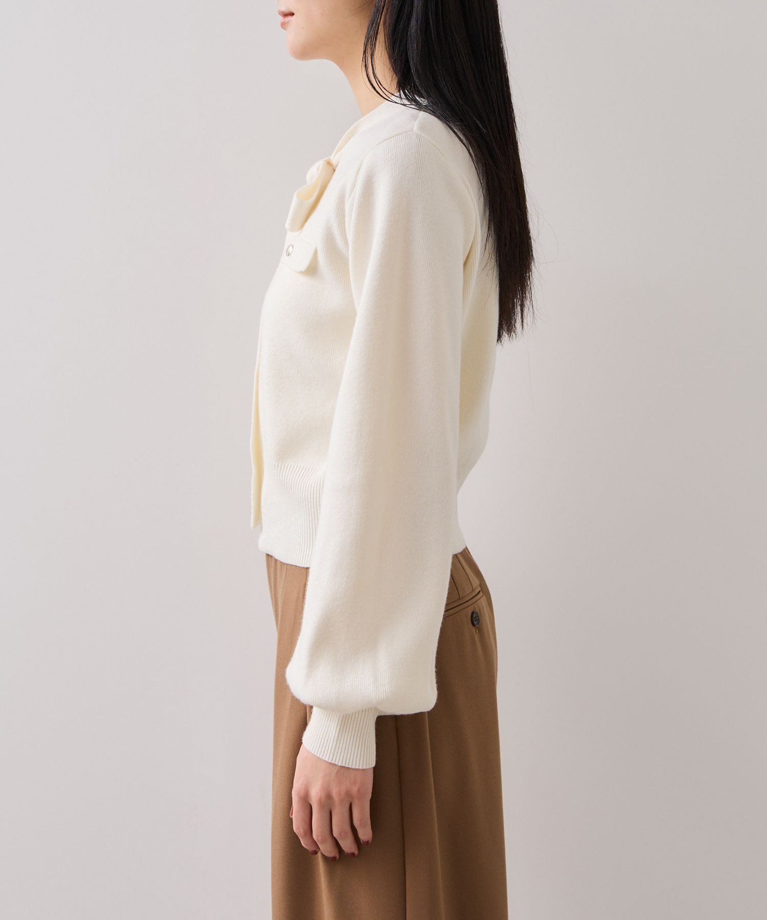VIS｜ニットリボン付きプルオーバー | Rakuten Fashion(楽天