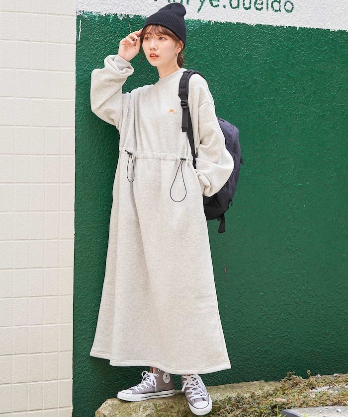 FREAK'S STORE｜別注 裏起毛 ウエスト ドローコード ワンピース【限定
