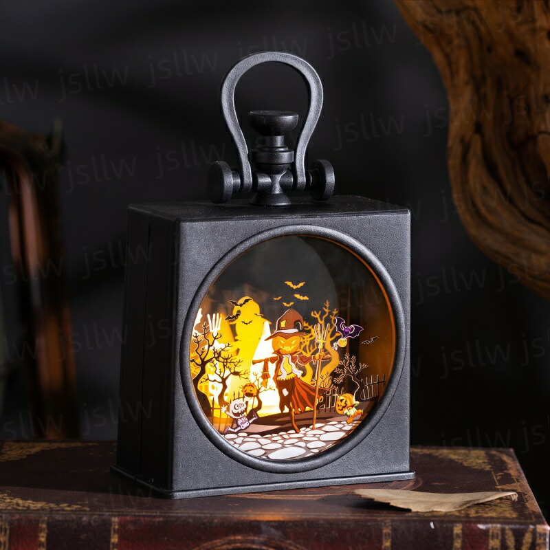 楽天市場】ハロウィン ランタン 4個入 手提げ 飾りカボチャ お化け