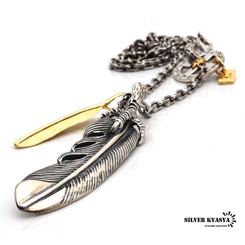 楽天市場】シルバー925 フェザーネックレス メンズ シルバーネックレス