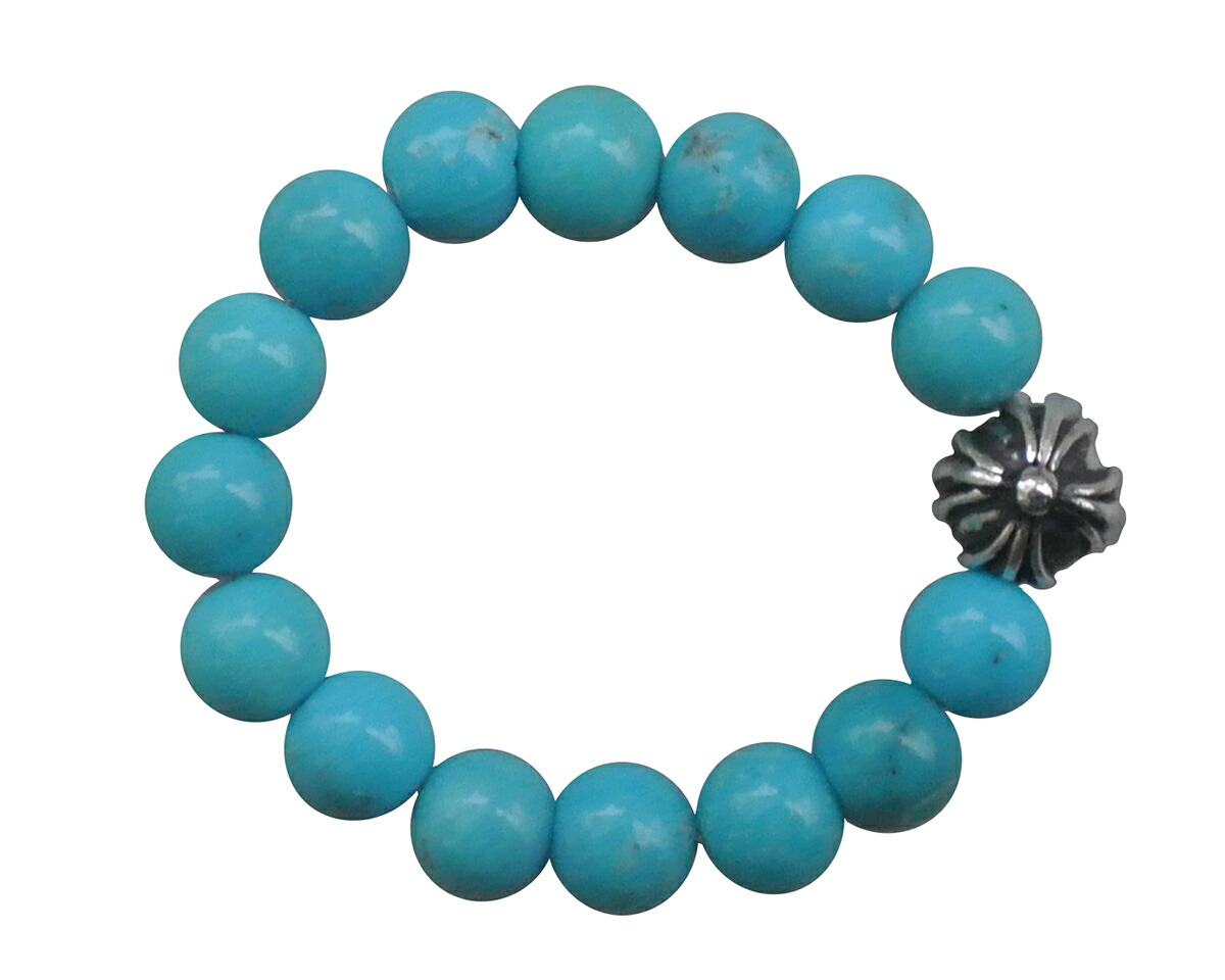 楽天市場】CHROME HEARTS 4MM TURQUOISE BEADS RING W/CROSS BALL