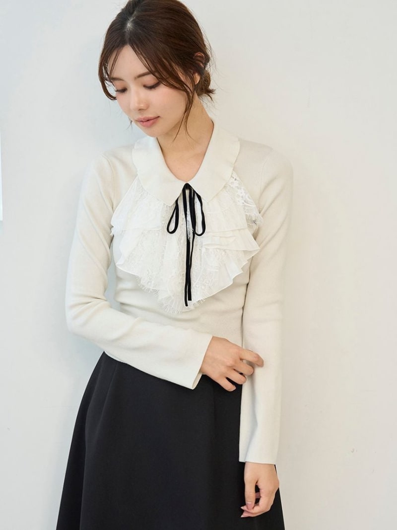 楽天市場】【SALE／40%OFF】Sustainableレイヤードラッフルニットプル