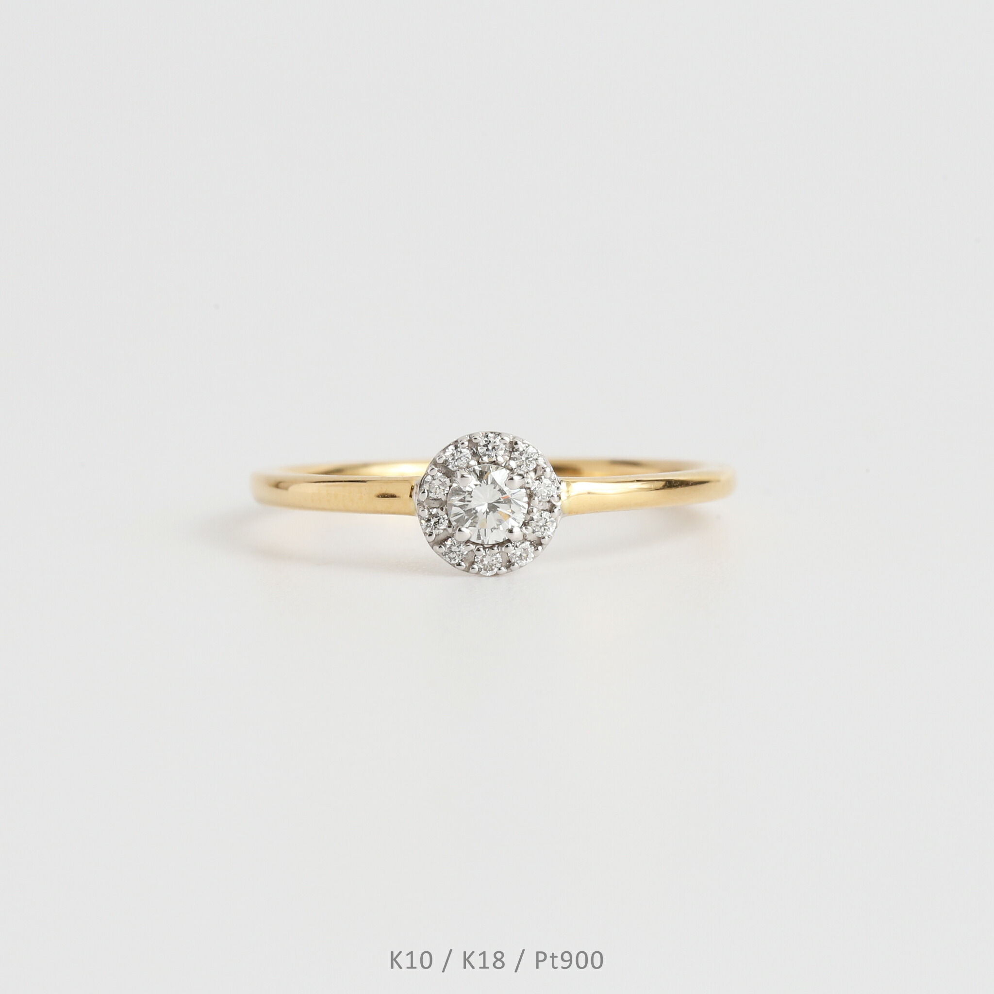 楽天市場】【Diamond Combi Ring】 K10/K18/Pt900 ヘイローデザイン