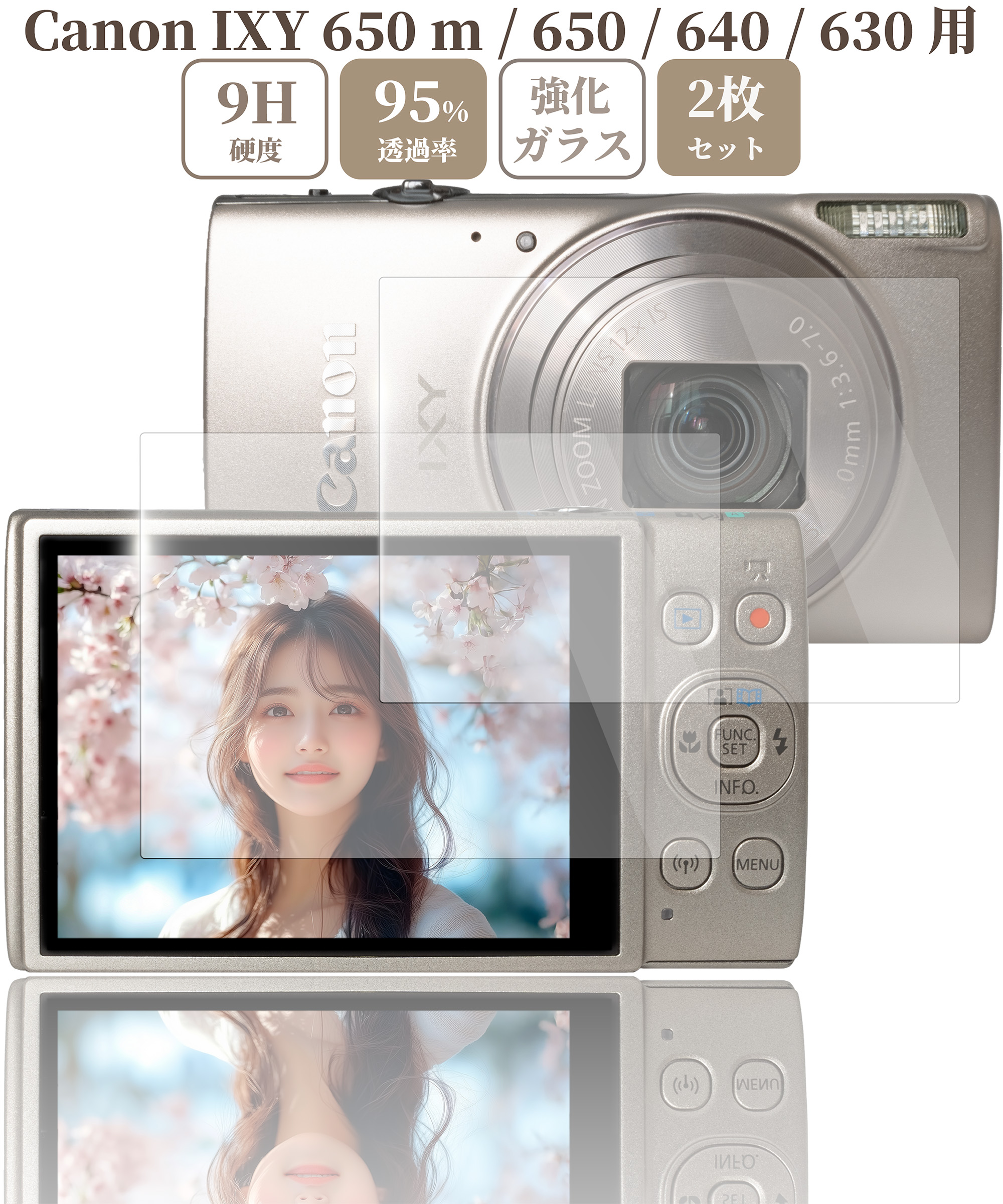 楽天市場】sanwatrade Canon IXY 650 m / 650 / 640 / 630 専用 ガラス